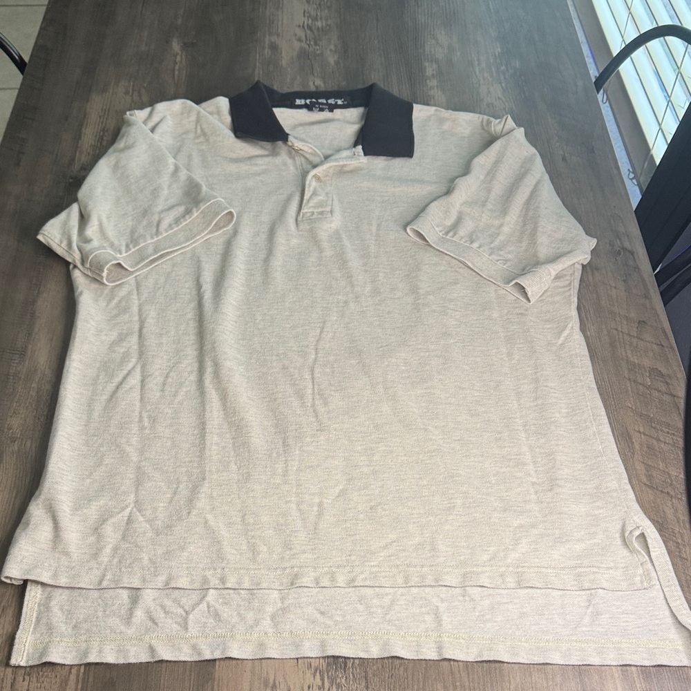 Boast Beige Polo with Black Collar